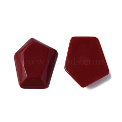 Opaque Acrylic Cabochons, Pentagon, Dark Red, 23.5x18x4mm, about 450pcs/500g(MACR-S373-142-A01)