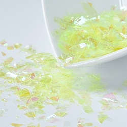 Plastic Candy Sequins/Paillette Chip, UV Resin Filler, for Epoxy Resin Jewelry Making, Champagne Yellow, 2~20x2~16mm, about 20g/bag(X-DIY-I019-01A)
