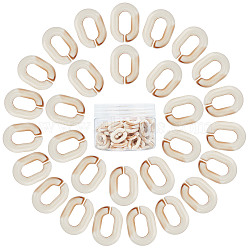 Gorgecraft Acrylic Linking Rings, Quick Link Connectors, For Jewelry Chains Making, Imitation Gemstone Style, Oval, Tan, 19x14x4mm, Inner Diameter: 11x5.5mm, 100ps/box(OACR-GF0001-06)