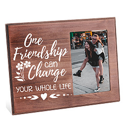 MDF Wood Photo Frames, for Tabletop Display Photo Frame, Rectangle, Word, 195x254x12mm(DIY-WH0231-046)