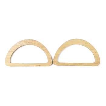 D-shape Wooden Bag Handles, for Bag Replacement Accessories, BurlyWood, 10x17.2x1cm, Inner Diameter: 13.8x6.8cm