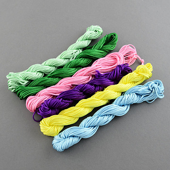 Nylon Thread For Jewelry Making, Mixed Color, 1mm, about 273.4 yards(250m)/bag