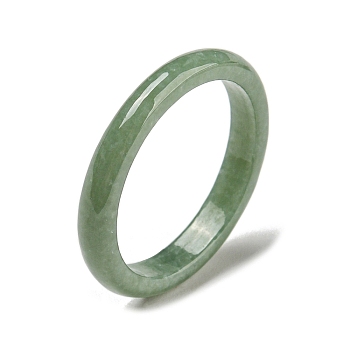 Natural Jadeite Finger Rings, 4mm, US Size 10 3/4(20.3mm)