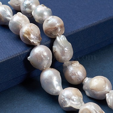 Natural Baroque Pearl Keshi Pearl Beads Strands(PEAR-K004-20)-4