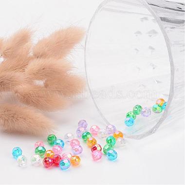 AB Color Transparent Acrylic Faceted Round Beads(X-PL642)-3