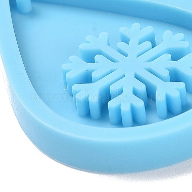Слезинка с подвесками в виде снежинок своими руками силиконовые формочки(DIY-D060-27)-3