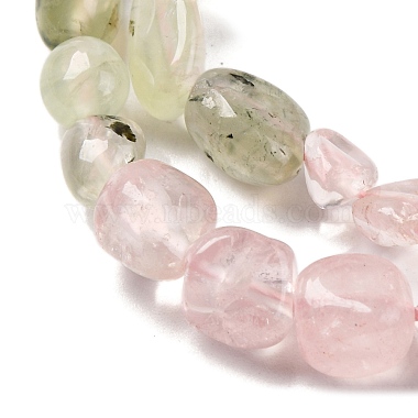 Natural Prehnite & Rose Quartz Beads Strands(G-L610-B09-01)-4