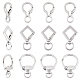 WADORN 12Pcs 3 Style Alloy Spring Gate Ring(FIND-WR0001-92)-1