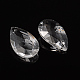 Faceted Teardrop Transparent Glass Pendants(X-EGLA-R085-03)-1