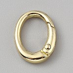 Alloy Spring Gate Rings, Oval, Light Gold, 19x15x4mm(FIND-WH20008-48LG)