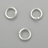 304 Stainless Steel Jump Rings, Open Jump Rings, Silver, 19 Gauge, 6x0.9mm, Inner Diameter: 4.1mm(STAS-H380-10S-Q)