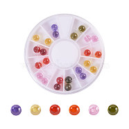 Cubic Zirconia Micro Beads, Nail Art Decoration Accessories, Round, Mixed Color, 5mm(MRMJ-T032-01)