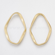 Smooth Surface Alloy Linking Rings, Oval, Matte Gold Color, 42.5x28x3mm(PALLOY-S117-059)