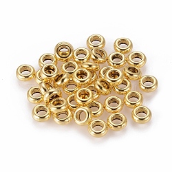 Alloy Spacer, Rondelle, Cadmium Free & Nickel Free & Lead Free, Antique Golden, 7x3mm, Hole: 4mm(PALLOY-EA540Y-AG-FF)