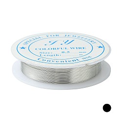 Round Iron Wire, Silver, 24 Gauge, 0.5mm, about 22.96 Feet(7m)/roll, 10 rolls/set(MW-R001-0.5mm-07)