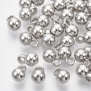 CCB Plastic Charms, for DIY Jewelry Making, Round, Silver, 7~8x5x5mm, Hole: 1.4mm, about 6800pcs/500g