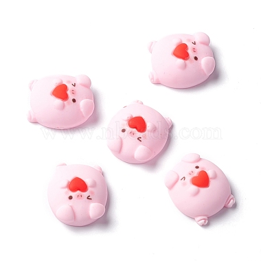 Pink Pig Resin Cabochons