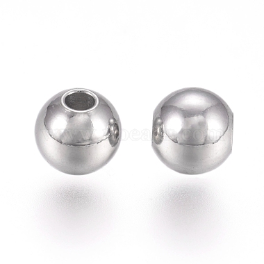Stainless Steel Color Round 316L Surgical Stainless Steel Beads