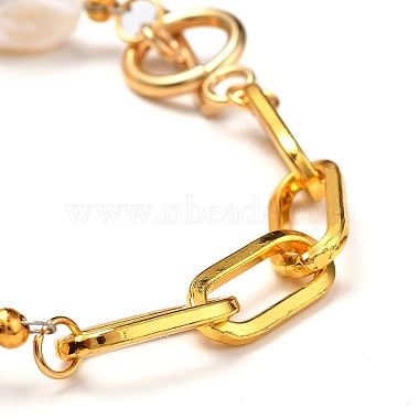 Natural Baroque Pearl Keshi Pearl Beaded Bracelets(BJEW-JB05317)-3