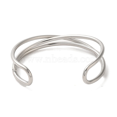 304 bracelets manchette en fil d'acier inoxydable(BJEW-Q773-06B-P)-3