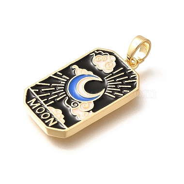 Tarot Card Brass Enamel Pendents(KK-R212-02G-02)-2