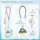 2 Sets Mushroom Opaque Resin Mobile Strap(HJEW-HY0001-09)-2