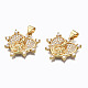 Brass Micro Pave clear Cubic Zirconia Pendants(ZIRC-N039-165-NF)-3