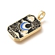 Tarot Card Brass Enamel Pendents(KK-R212-02G-02)-2