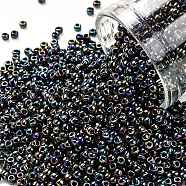 TOHO Round Seed Beads, Japanese Seed Beads, (86) Metallic AB Iris, 11/0, 2.2mm, Hole: 0.8mm, about 50000pcs/pound(SEED-TR11-0086)