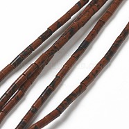Natural Mahogany Obsidian Beads Strands, Column, 4.3~5.6x2.3~2.5mm, Hole: 0.9mm, about 82~86pcs/strand, 14.96~17.71 inch(38~45cm)(G-B004-A17)