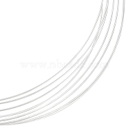 1M 925 Sterling Silver Wire, Round, Silver, 26 Gauge, 0.4mm(STER-BBC0002-12)