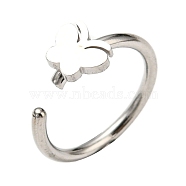 304 Stainless Steel Body Jewelry, Nose Studs, Butterfly, Stainless Steel Color, 10~11mm, Pin: 1mm(AJEW-F296-02P)