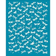 Silk Screen Printing Stencil, for Painting on Wood, DIY Decoration T-Shirt Fabric, Dragonfly Pattern, 100x127mm(DIY-WH0341-215)