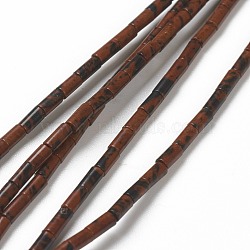 Natural Mahogany Obsidian Beads Strands, Column, 4.3~5.6x2.3~2.5mm, Hole: 0.9mm, about 82~86pcs/strand, 14.96~17.71 inches(38~45cm)(G-B004-A17)