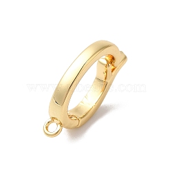 Brass Enhancer Shortener Pendant Bails, Hinged Bails, with Loop, Real 18K Gold Plated, 15x2.5x10mm, Hole: 1mm(KK-H483-11A-G)