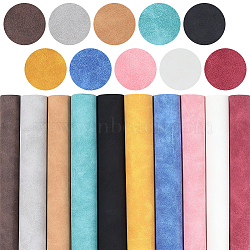 10Pcs 10 Colors PU Leather Fabric, Craft Supplies, Rectangle, Mixed Color, 280x205x0.7mm, 1pc/color(FIND-CL0001-82A)