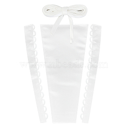 Bridal Dress Zipper Replacement, Adjustable Fit Satin Corset Back Kit, Lace-up Formal Prom Dress, White, 480~4400x14~210x2~3mm(AJEW-WH0348-97B-01)