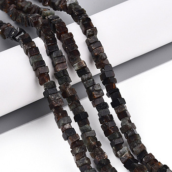 Natural Biotite Beads Strands, Square, 2~2.5x4~4.5x4~4.5mm, Hole: 0.8mm, about 146~150pcs/strand, 14.76~15.16''(37.5~38.5cm)