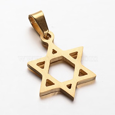 Star of David 304 Stainless Steel Pendants(X-STAS-P085-10)-2