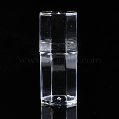 Clear Hexagon Plastic Beads Containers