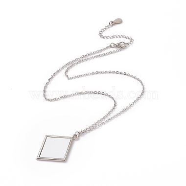 Сублимация пустой алюминиевый кулон ожерелье(NJEW-E020-02P-05)-3
