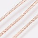 Long-Lasting Plated Brass Snake Chain Necklaces(NJEW-K112-04RG-NF)-2
