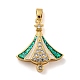 Pendentif de noël en laiton avec micro pavé de zircone cubique(KK-H468-03A-03G)-1