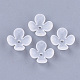4-Petal Transparent Acrylic Bead Caps(X-FACR-T001-09)-1