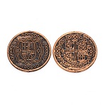 Plastic Game Coins, for Party Children Toys, Flat Round, Coconut Brown, 31x2mm, 100pcs/bag(AJEW-WH0258-020B)