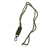 Polyester Cord with Alloy Swivel Clasps, Parachute Rope, Round, Dark Green, 580x19mm(OCOR-WH0063-45B)
