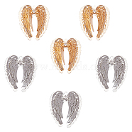 CHGCRAFT Brass Pendants, with Crystal Rhinestone, Wing, Mixed Color, 32x28x7mm, Hole: 1.2mm, 2 colors, 8pcs/color, 16pcs/box(KK-CA0001-16)
