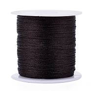 Polyester Braided Metallic Thread, for DIY Braided Bracelets Making and Embroidery, Coconut Brown, 0.4mm, 6-Ply, about 54.68 yards(50m)/roll(OCOR-I007-B-43)