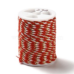 4-Ply Polycotton Cord, Handmade Macrame Cotton Rope, for String Wall Hangings Plant Hanger, DIY Craft String Knitting, Red, 1.5mm, about 4.3 yards(4m)/roll(OCOR-Z003-D104)