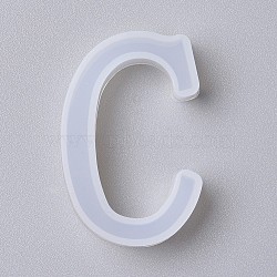 Silicone Molds, Resin Casting Molds, For UV Resin, Epoxy Resin Jewelry Making, White, Letter.C, 4.1x2.7x1.1cm(X-DIY-L023-14C)